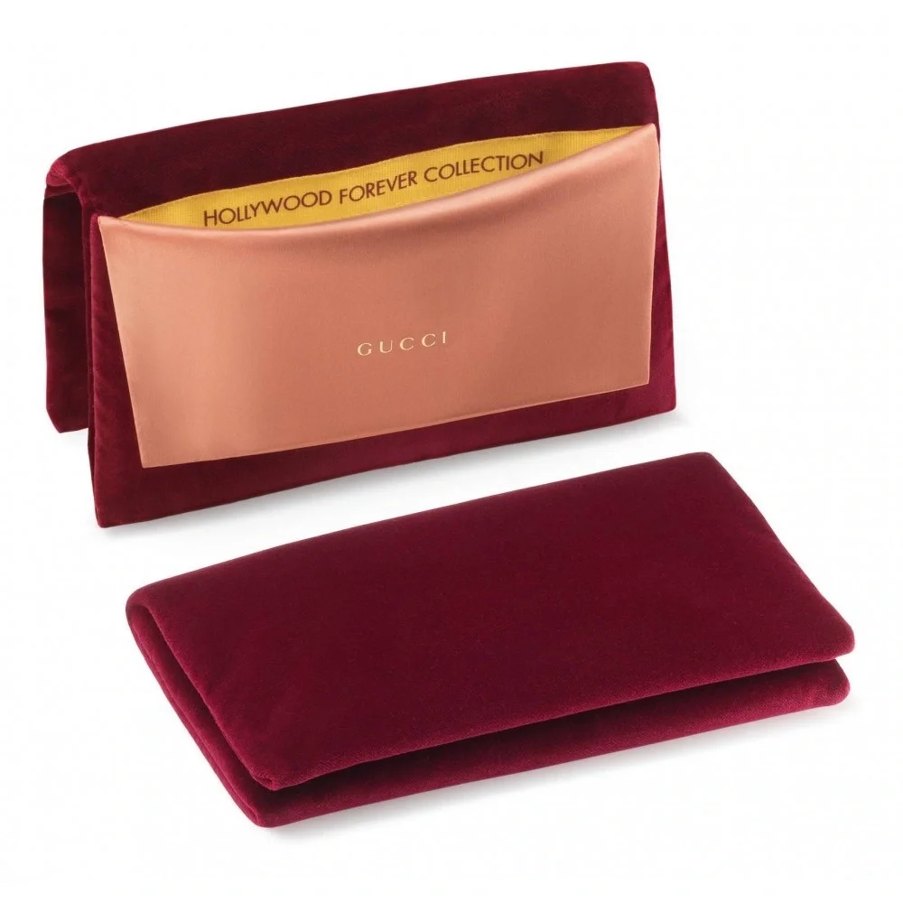 Gucci Acetate Crystal Oversize Forever Hollywood Sunglasses Pink - Picture 7 of 7